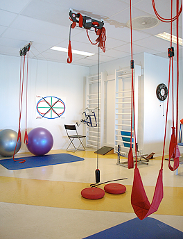 Treningsområde med balanseutstyr